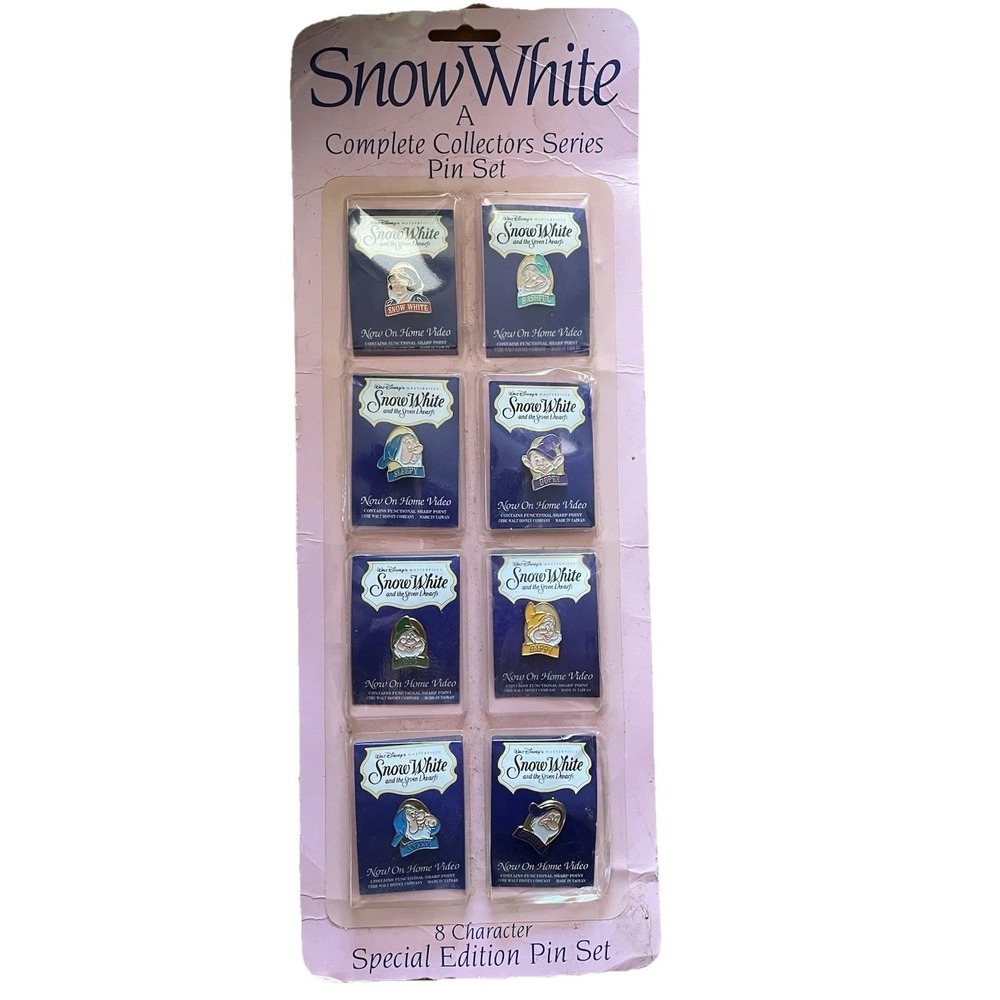 DISNEY SNOW WHITE 7 DWARFS  Complete Collector Series Set 8 Pins NEW Unopened